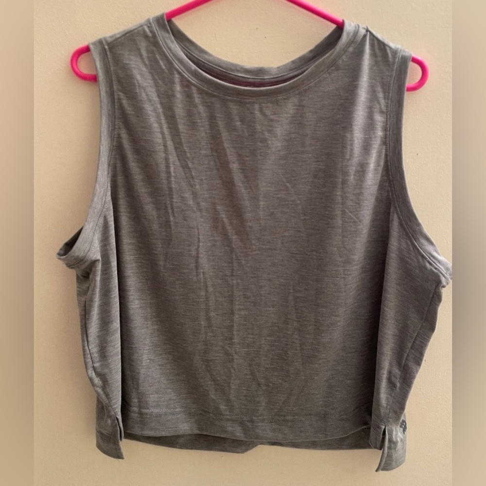 ALL IN MOTION CROPPED ACTIVE TANK GRAY XXL NWT